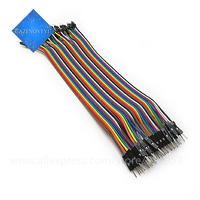 1lot =40pcs 20cm 2.54mm 1pin 1p-1p male to male jumper wire Dupont cable for In Stock