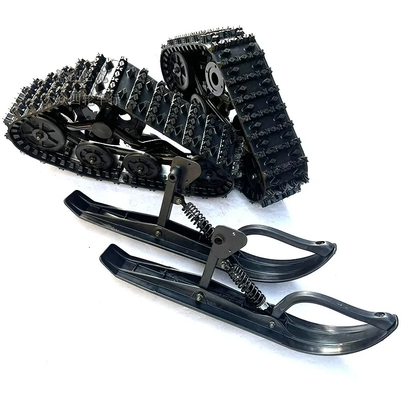 

Homemade modified four-wheeled snowmobile accessories, go-kart Daniel ATV non-slip triangle crawler sleigh
