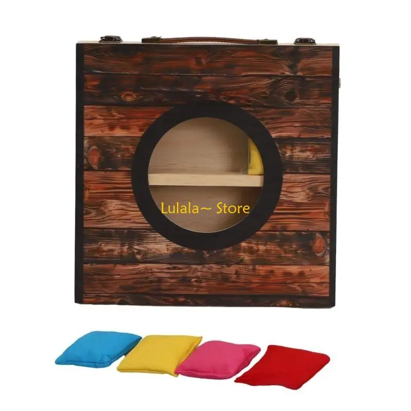 Conjunto tabuleiro para jogos arremesso ao ar livre Y4QA com sacos feijão para reuniões no quintal