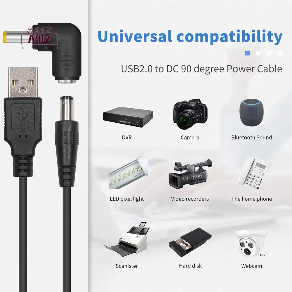 A41Z-Universal 5V USB Power Cord, USB To Dc Power Cable With 8 Types Connectors For Android Phones, Tablet, Power Bank,