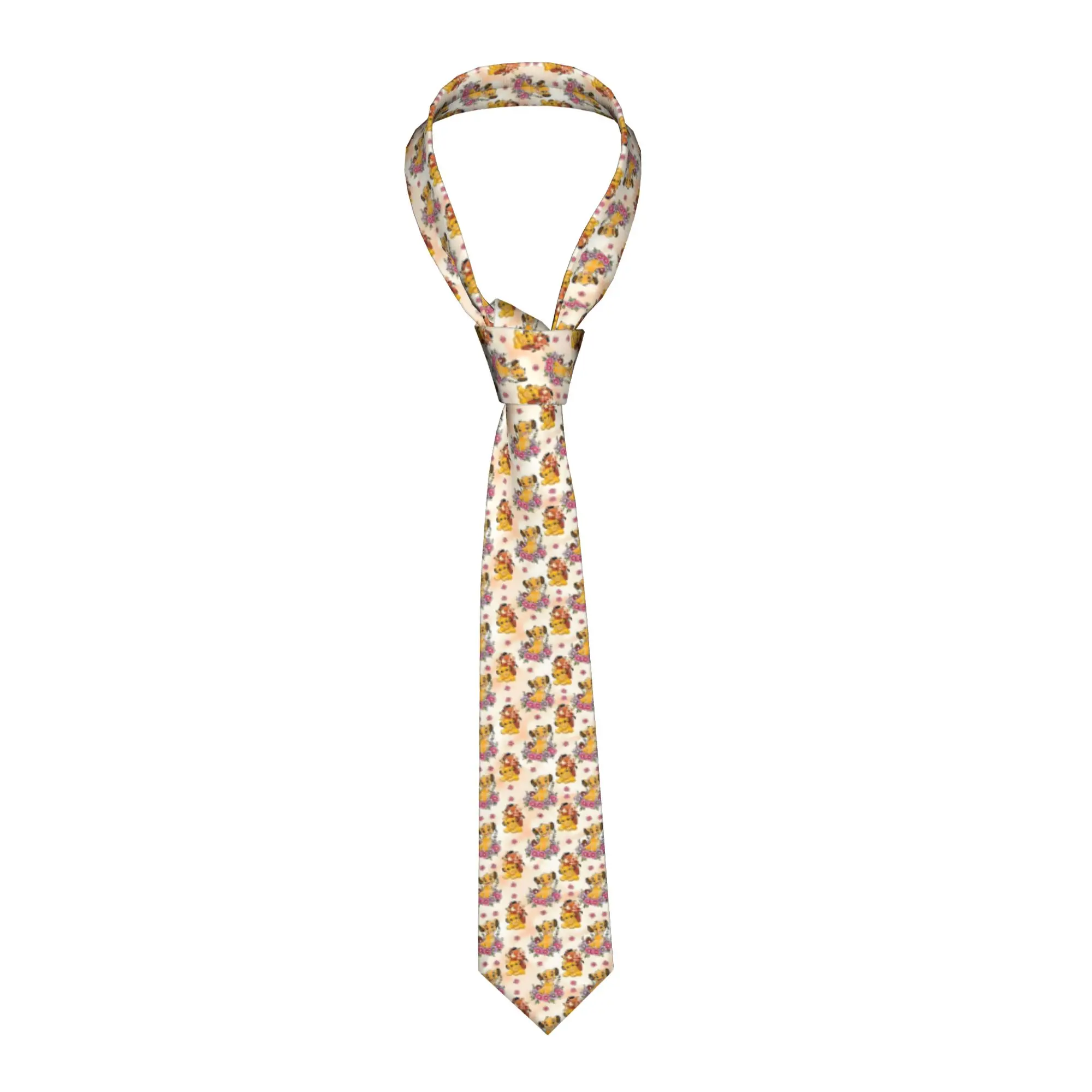 

Классические аниме-галстуки «Король Лев» для мужчин, персонализированные шелковые милые мультяшные галстуки для вечеринок, граватасы