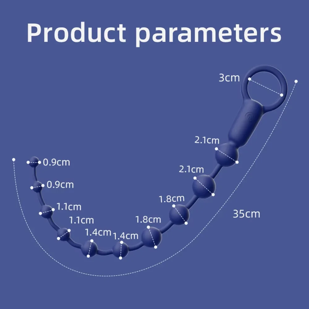 قوية تهتز الشرج الخرز بعقب المكونات مع سحب الخرز تصميم لينة سيليكون جهاز تدليك للبروستاتا للمبتدئين التدريب الشرجي Se #2