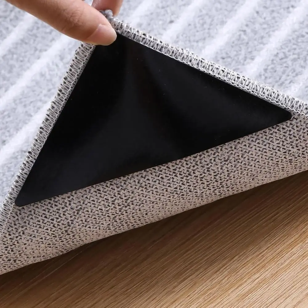 24 PCS Rug Tape, Non Slip Rug Gripper for Hardwood or Tiles, Reusable Carpet Tape for Area Rugs, No Residue Pads Grippers Keep S