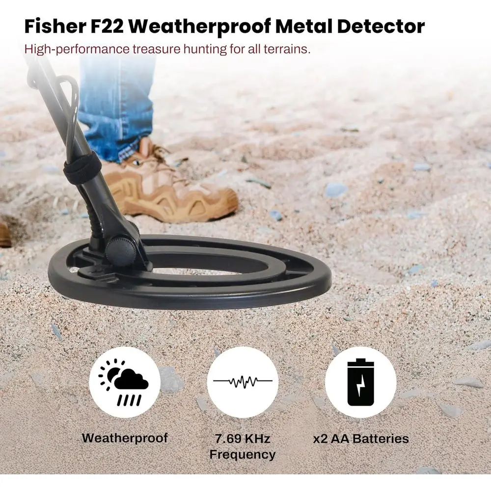 Metal Detector with Weatherproof Design, Large LCD Display, and Sensitive Detection Features, Ideal for Both Beginner