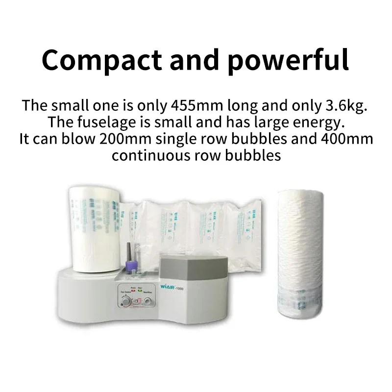 1450W Automatic Air Cushion Packaging Machine Air Pillow Bag Filler Bubble Bag Inflator Air Column Bag Making Machine For Shipp