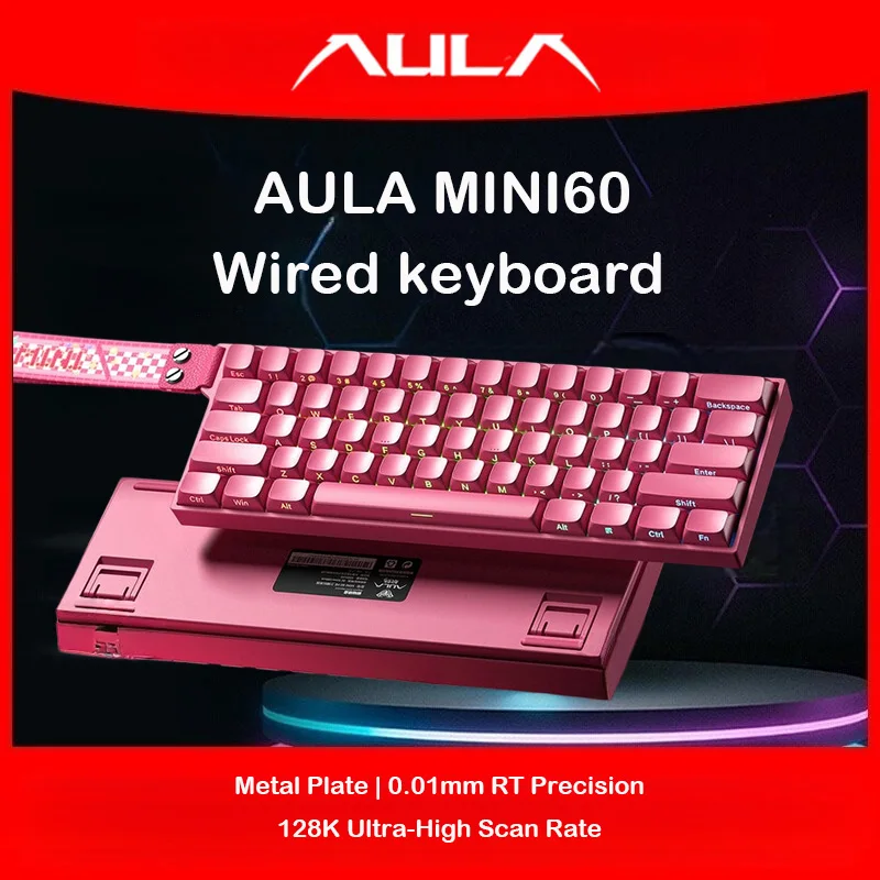 AULA MINI60 / Pro / Max HE Tri-mode Magnetic Switch 8K Polling 0.01mm RT RGB 60% Compact Layout For FPS Gamers/PC