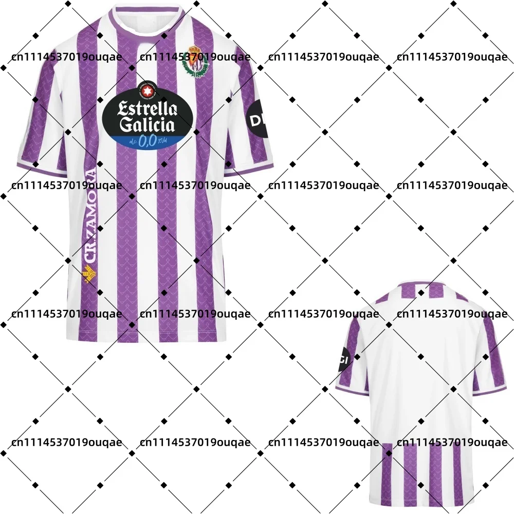 Camiseta de Fútbol Real Valladolid CF Temporada 25/26, Local y Visitante, Ropa Deportiva de Secado Rápido, Manga Corta