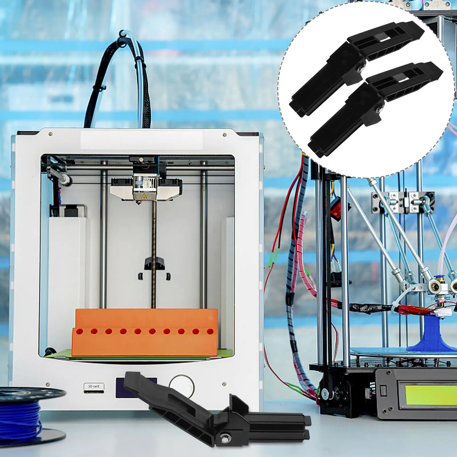 

2Pcs Replacement Printer Hinge Support Bracket Cover Plate Foot Strong Plastic Build for Mf4452 Reliable Desk Setup