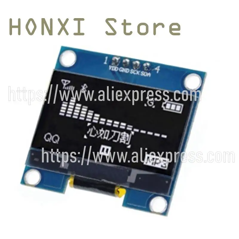 1PCS A 1.3 -inch LCD screen I2C IIC communication 12864 blue and white OLED display module 4 needles