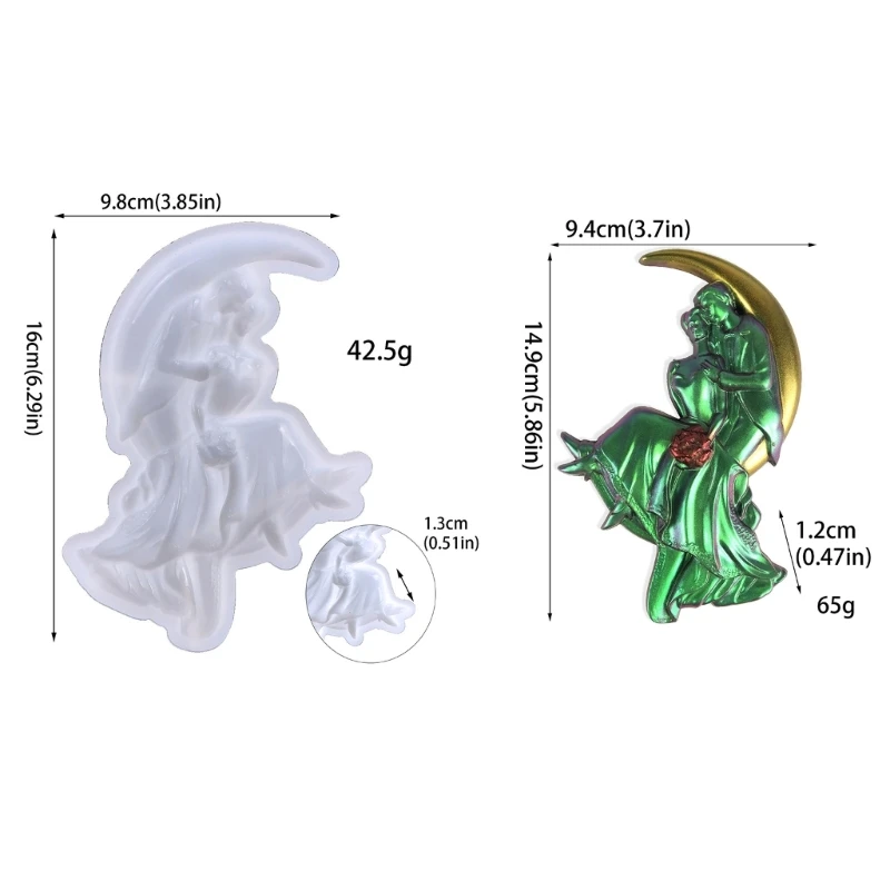 Cetakan Ornamen DIY Silikon Cetakan Kerajinan Tangan DIY Berbentuk Pasangan