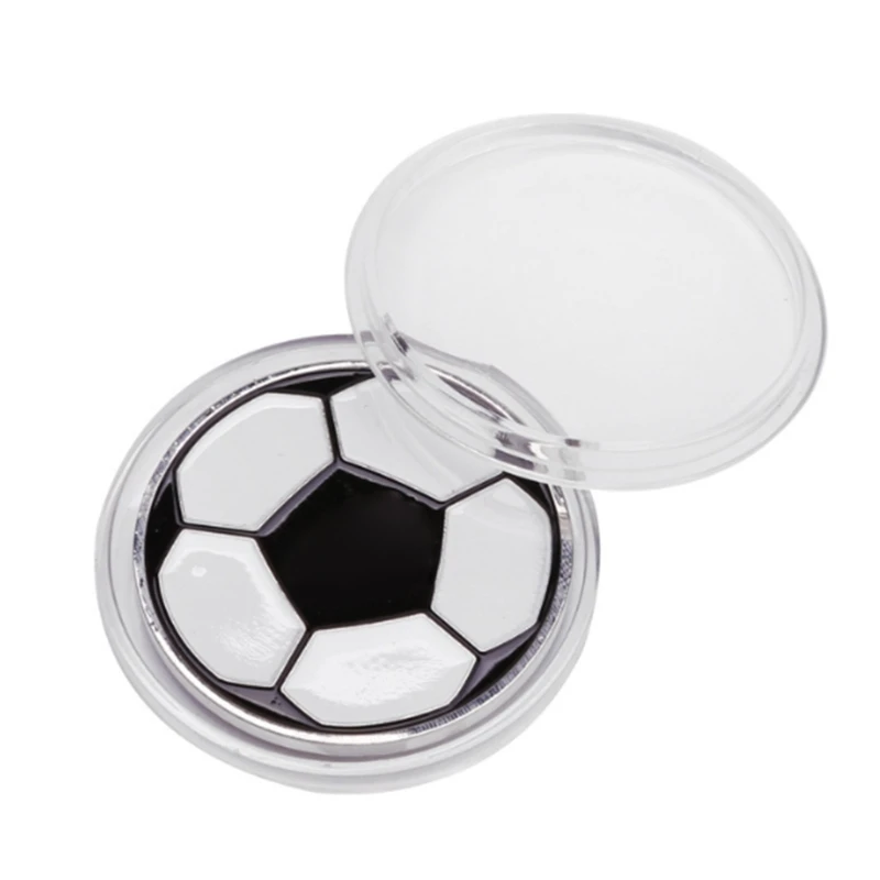 Aluminum Alloy Football Referee Coin Portable Football Sports Pick Referee Side Toss Coin Soccer Game Supplies