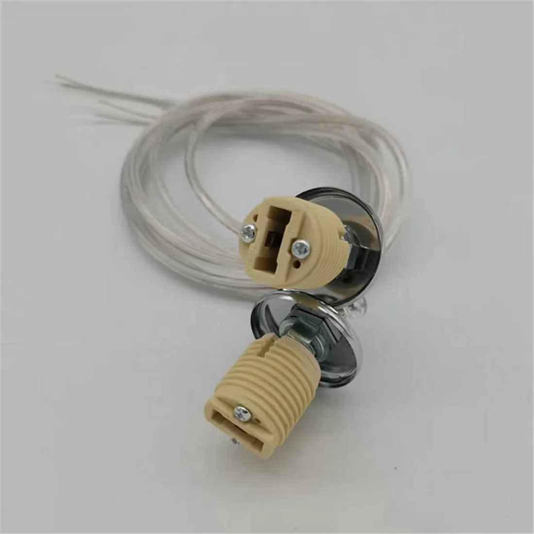 1/5/10/20pcs Pack G9 Ceramic Lamp Thread Holder Ceramic G-9 Halogen Light Bulb Base Screw Socket with Cable Lead