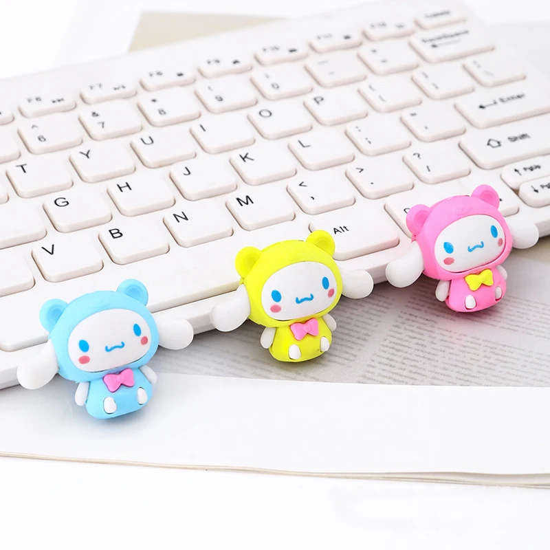 36pcs Sanrio Cinnamoroll Assembling Erasers Cartoon Students Pencil Erasers Korean Stationery School Supplies Wholesale