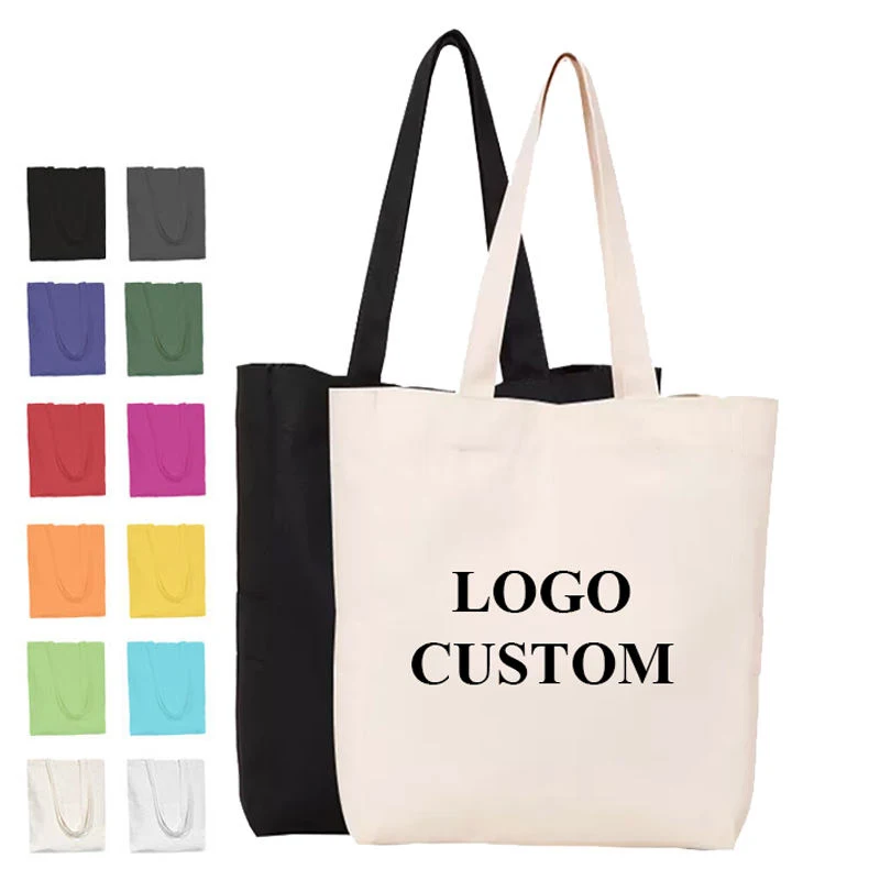 Bulk Wholesale 100pcs/Lot Reusable Cotton Bag Custom Canvas Shopping Tote Bags with Logo