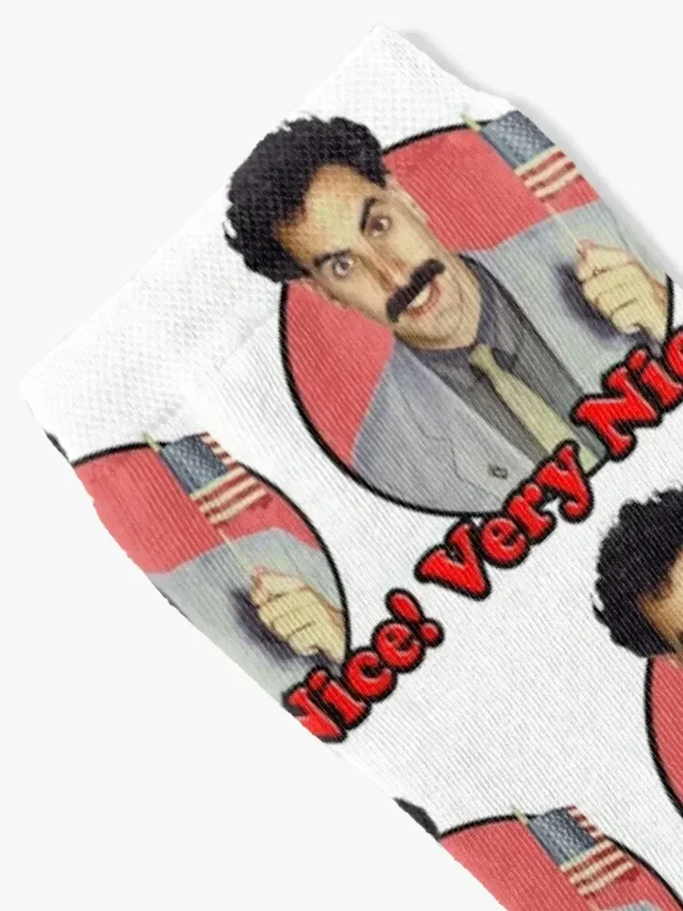 Borat, Very Nice Socks with print bright garter Girl'S Socks Men's