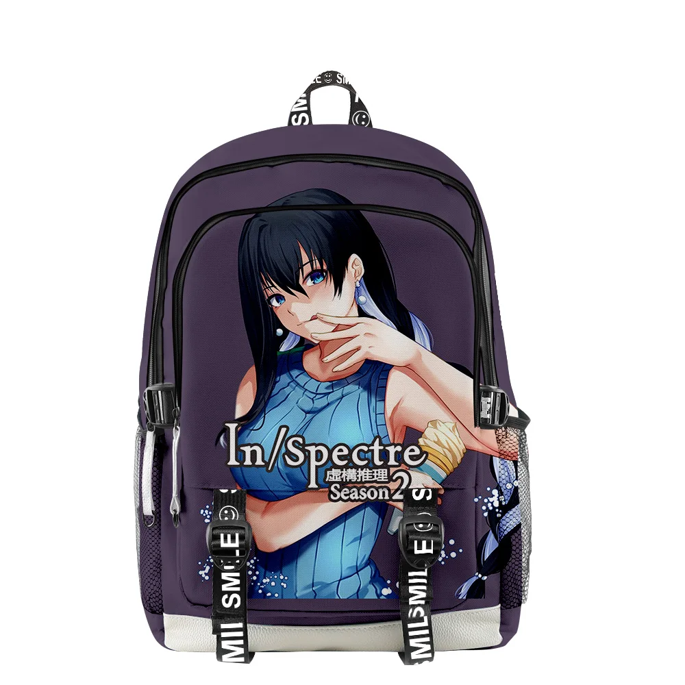 

InSpectre Anime 2023, новый рюкзак на молнии, школьная сумка, уникальный рюкзак, дорожная сумка из ткани Оксфорд