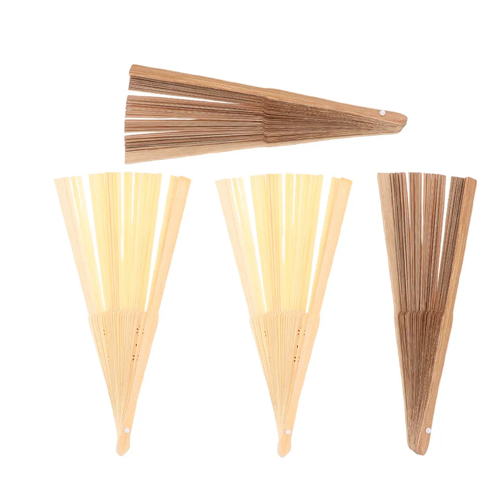 4Pcs Folding Fan Frame Lightweight Handheld Fan Frame for DIY Folding Fans Wood Material Craft Kit for Events Performances view 6