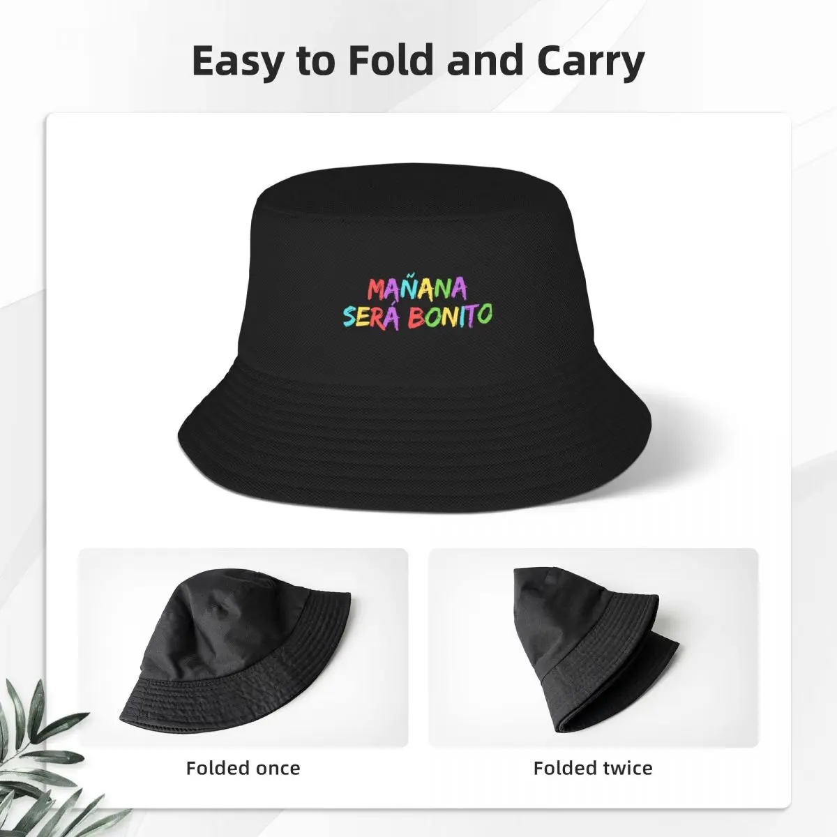 Spring Picnic Headwear Manana Sera Bonito Bucket Hats Teen Sun Hats Music Karol G Session Hats Foldable Fishing Caps Hiking