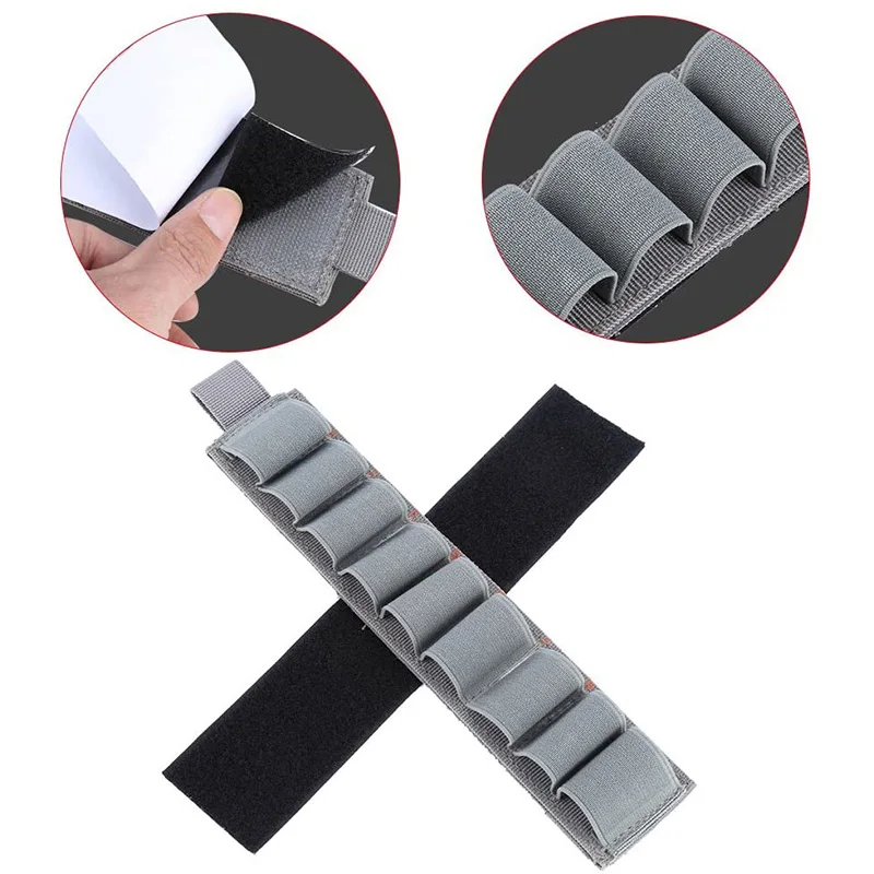 Tactical 6/9 Rounds Pouch 12/20GA Cartridge Buttstock Shell Holder Magic Hook&Loop Holder Hunting shooting