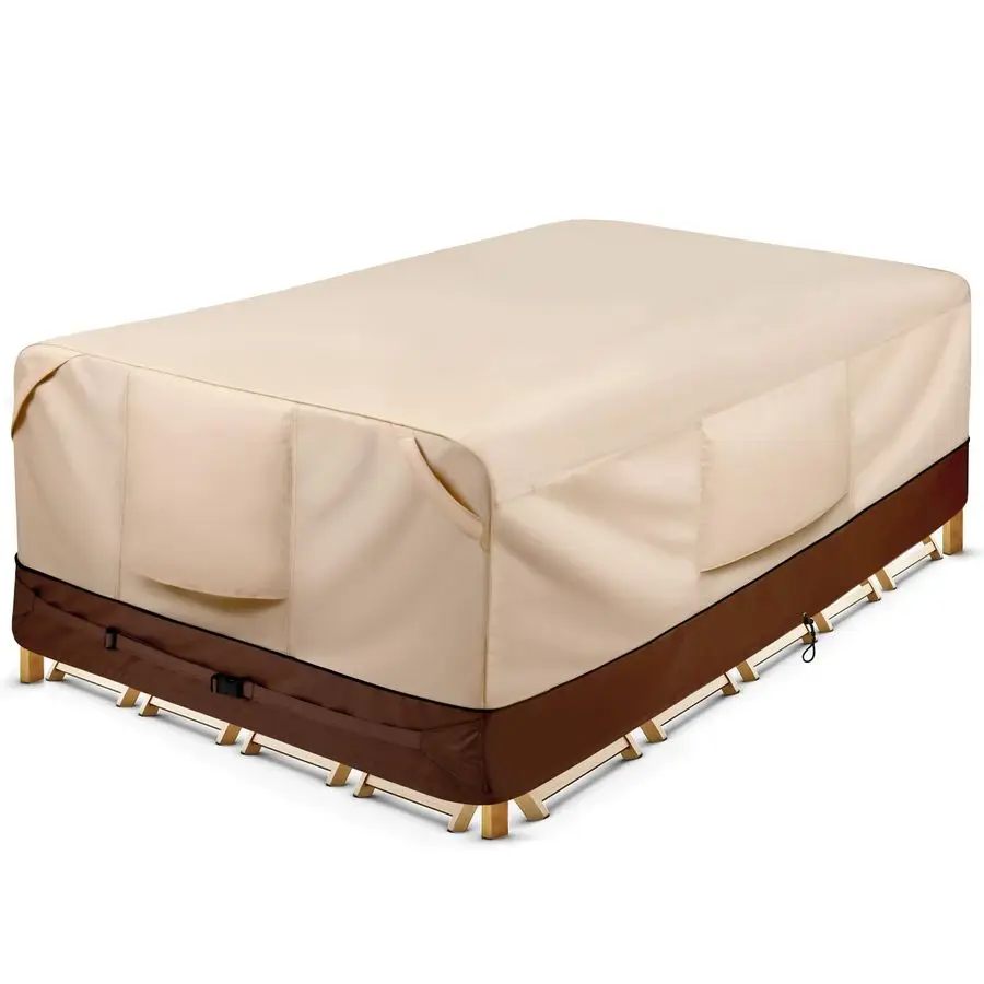 Waterproof Patio Furniture Set Covers Durable, Outdoor Table and Chair Covers Rectangular Large Fits up to 108L x 82W x 28H inch