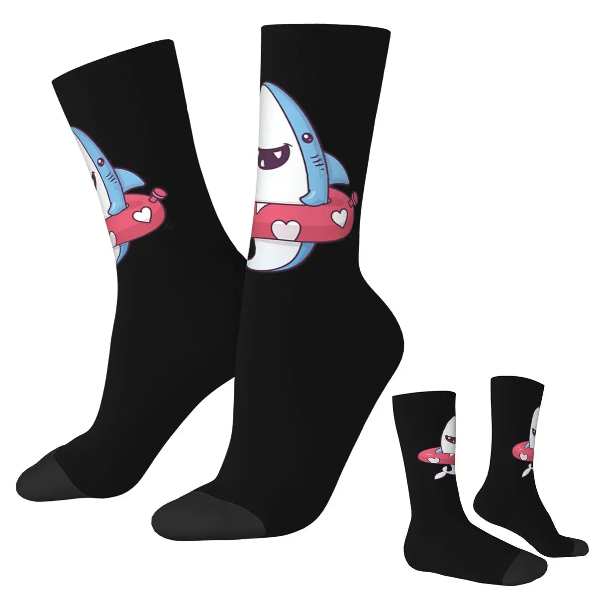 

Shark Summer Fun Socks Harajuku High Quality Stockings All Season Long Socks Accessories for Unisex Christmas Gifts