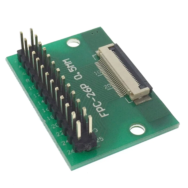 Fpc/Ffc 26P Flexibele Kabel Adapter Board Dubbelzijdig 0.5Mm Tot 2.54Mm Rechte Gebogen Naald