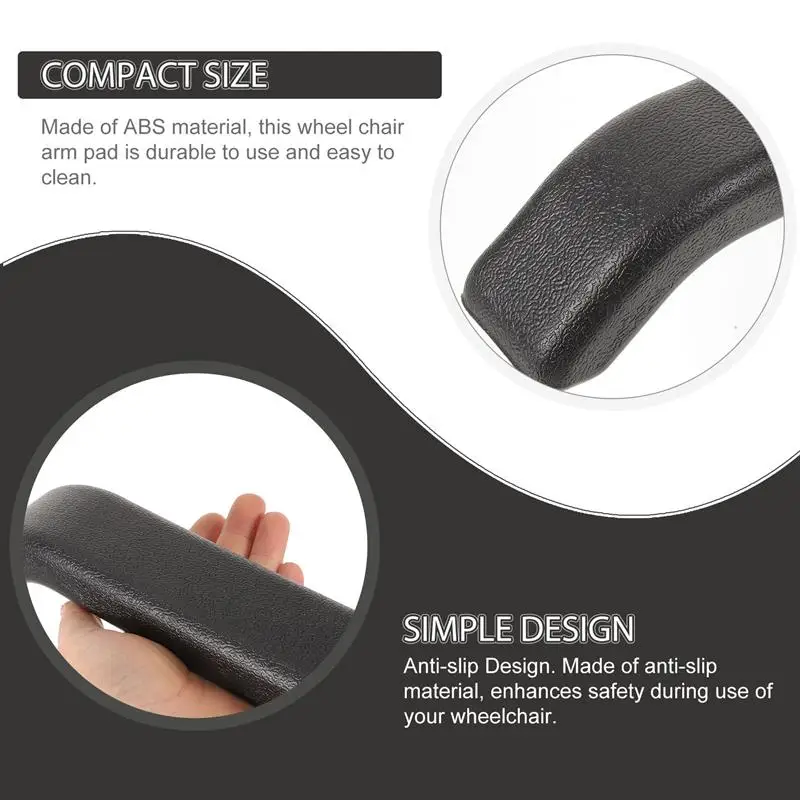 Reposabrazos de repuesto para silla de ruedas, cojines de brazo para escritorio, 1 par