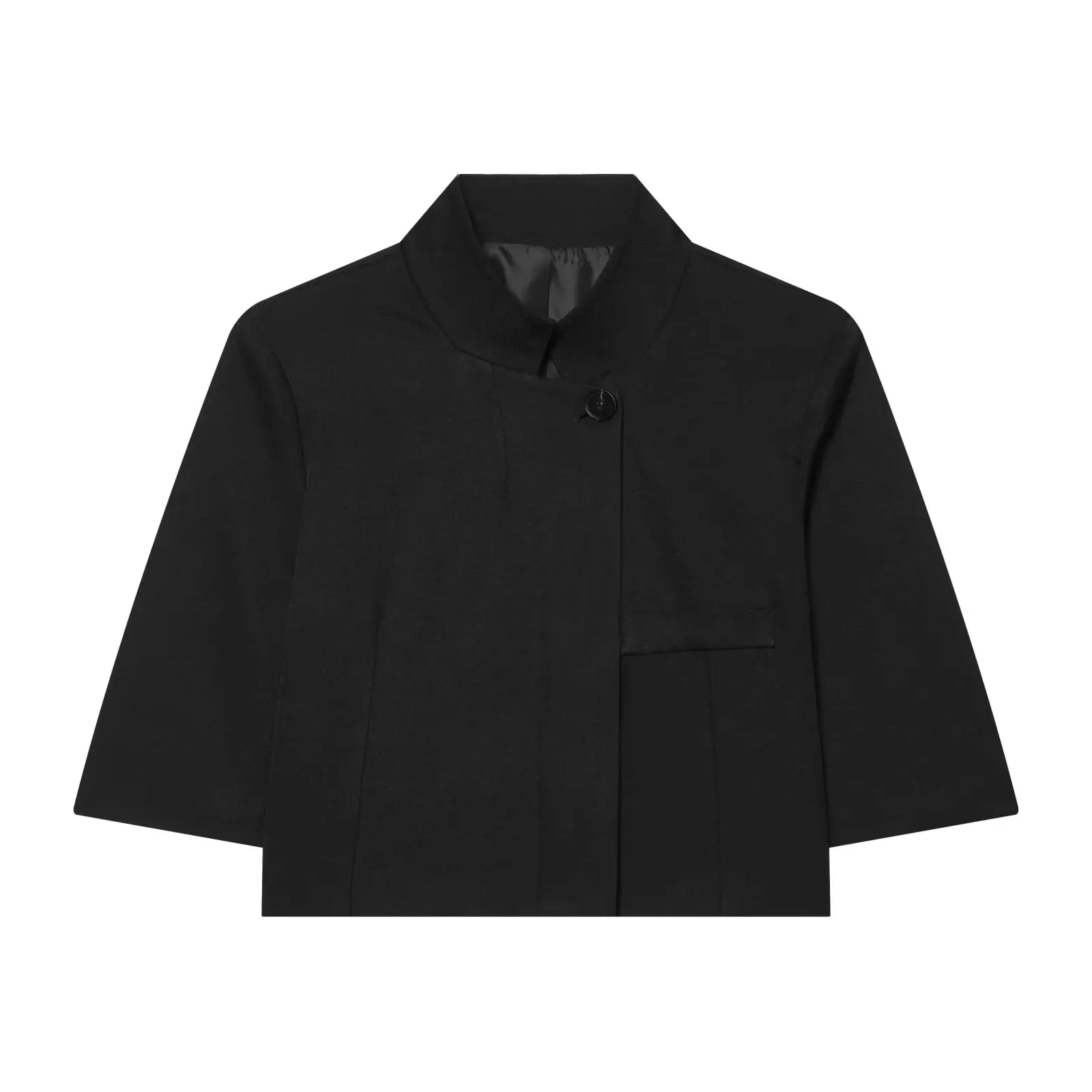 JNLEAOG Summer New Women's Fashion Short Sleeve Short Coat Versatile Design Standard Fit Polyester Button up Ladies Jacket