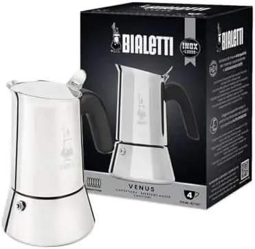 

Bialetti 4-Cup Induction Coffee Maker - Stainless Steel, Silver, for All Hobs