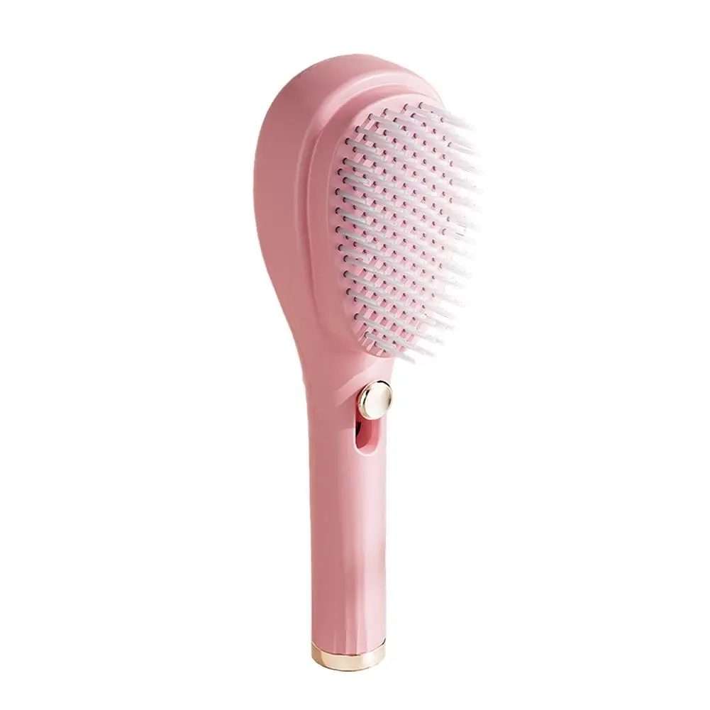 Self-Cleaning Hair Brush Anti-Static Massage Comb Retractable Detangling Brushes Rotating Combs Styling Tool Massager Scalp Z7Z7