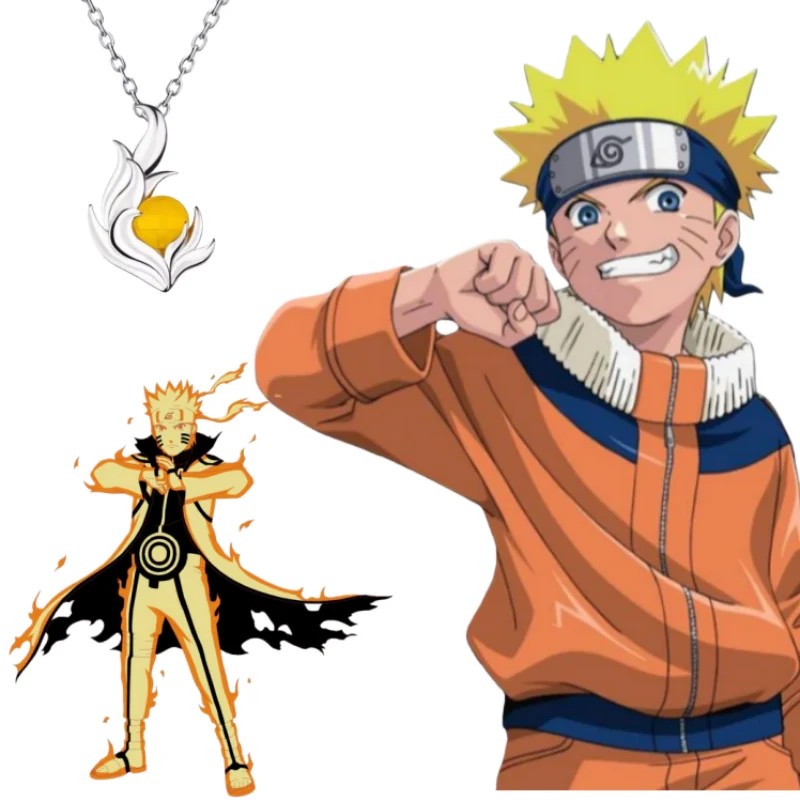 

Ожерелье Наруто: Модный мультяшный универсальный аксессуар, подвеска по мотивам игры и анимации, реквизит для косплея, стильный подарок на день рождения