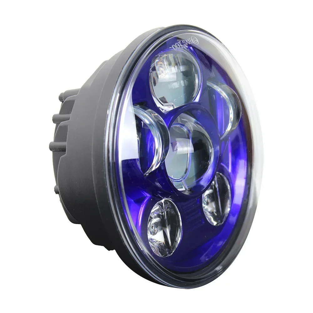 Farol led hi low beam para motocicleta harley, peças e acessórios, farol led de 5.75 polegadas