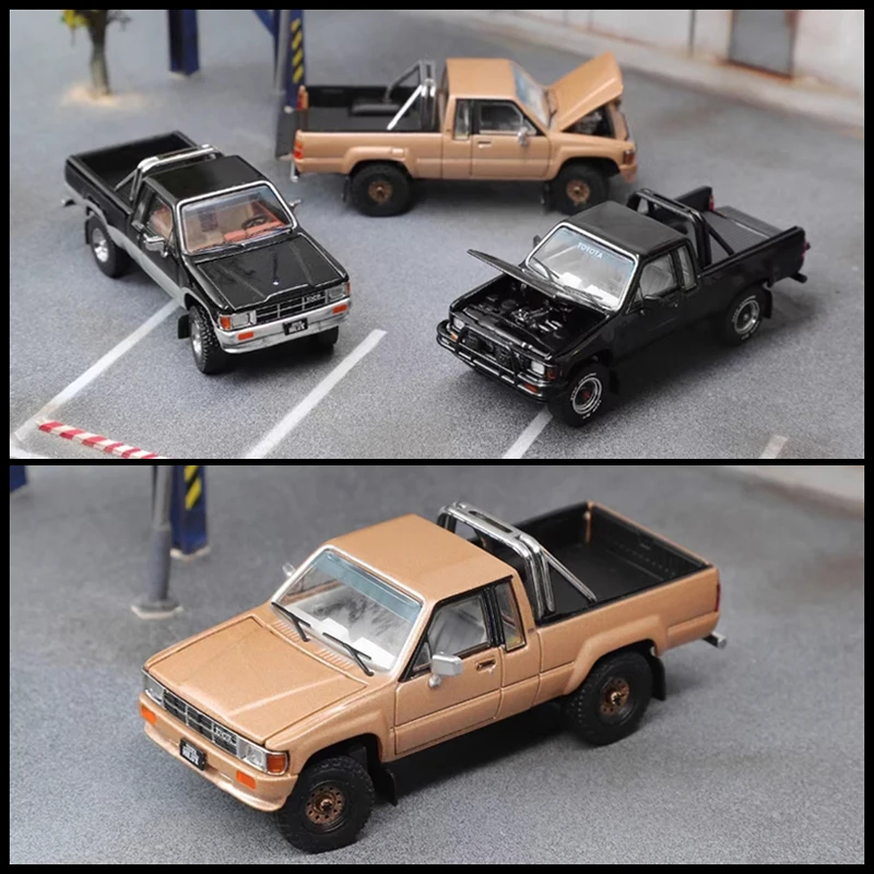 

GCD Alloy 1/64 1985 Hilux 4th (N50)SR5 Version Car Model Ornament Souvenir Display Collection Hobby Gift