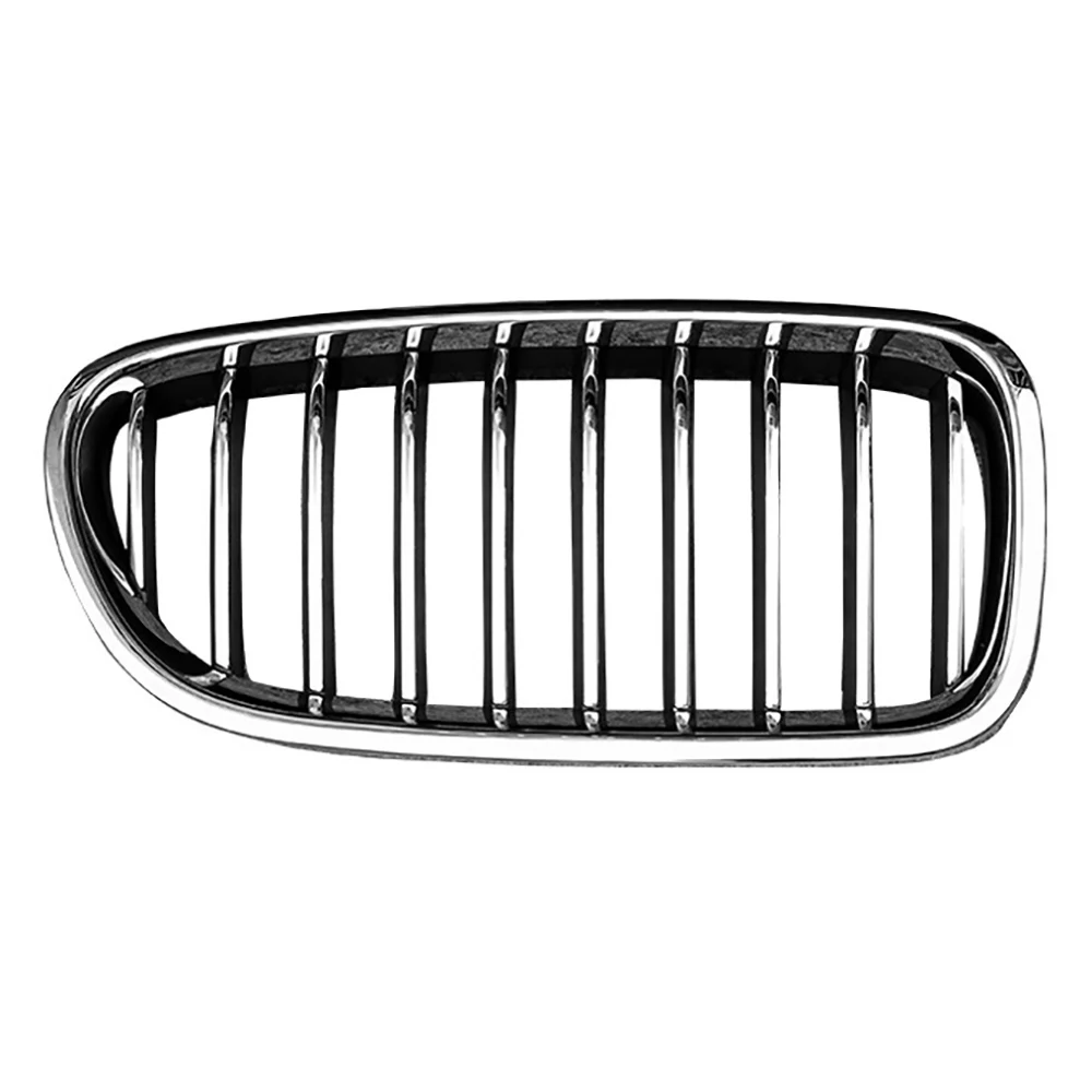 2 pçs capô dianteiro do carro grade de rim malha cromo grelhas de corrida para bmw série 5 f10/f11 m5 520i 523i 2014-2017
