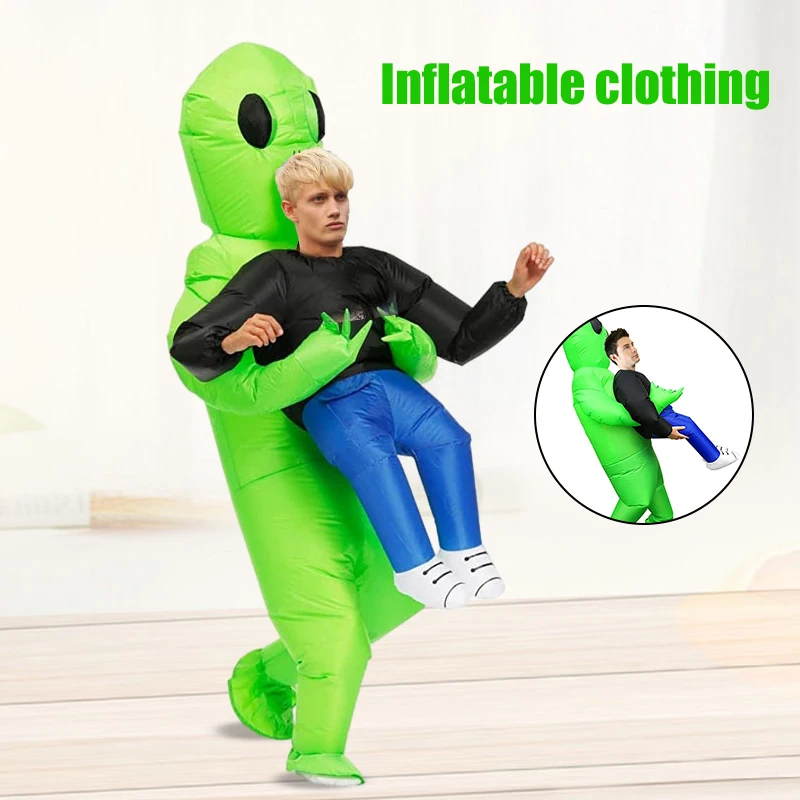 New Halloween Inflatable Green Ghost Creative Halloween Cosplay Costume Props Inflatable Green Ghost Carnival Masquerade Party