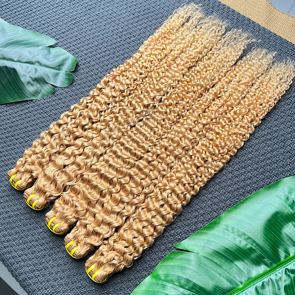 Deep Curly #27 Color Human Hair Bundles 100% Double Weft Virgin Vietnamese Hair Weaving Extensions 100grams 1 2 3 4 Bundle Deals