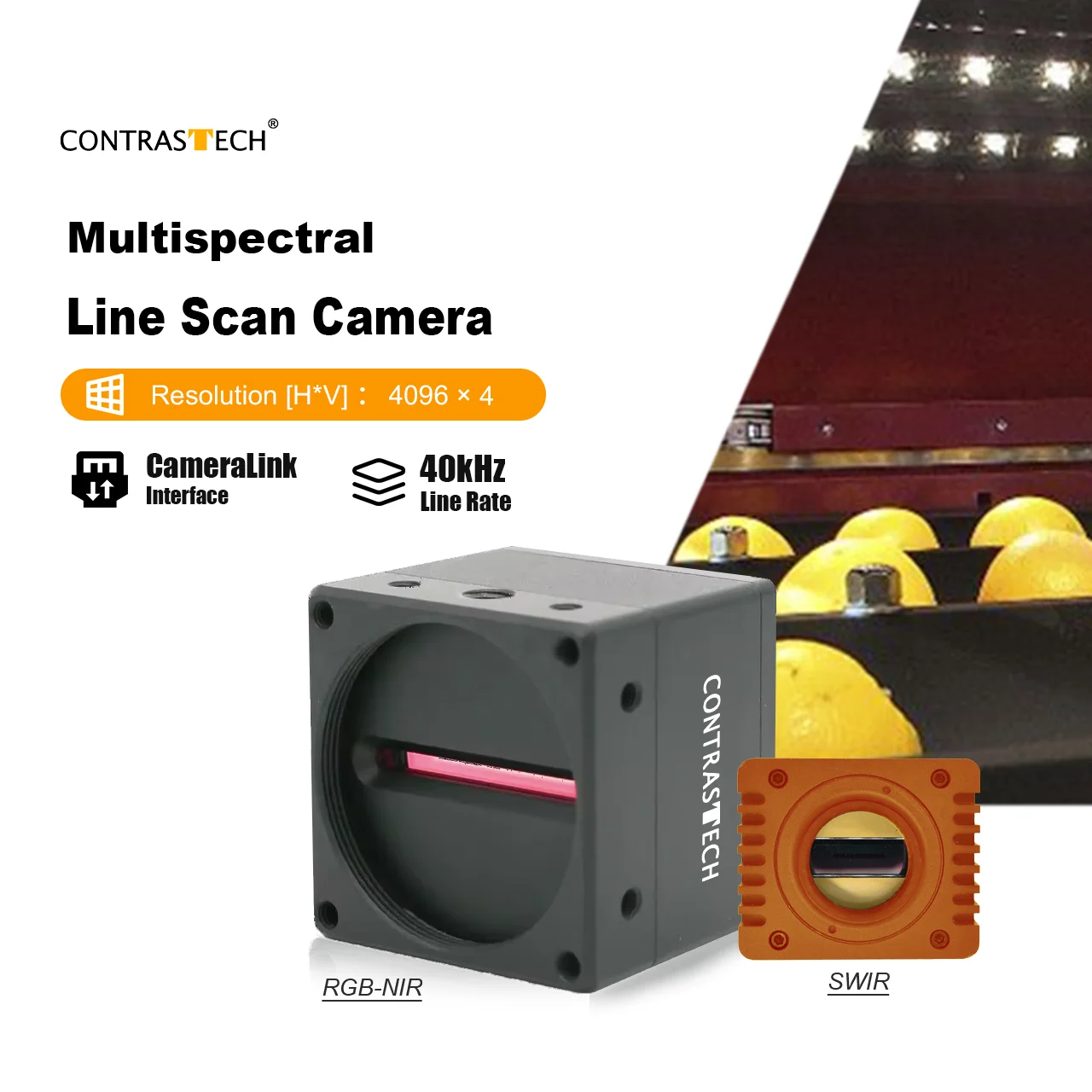 2026 1024x1 29.4kHz Short Wave Infrared 950-1700nm GigE InGaAs Line Scan SWIR Camera for Semiconductor Inspection