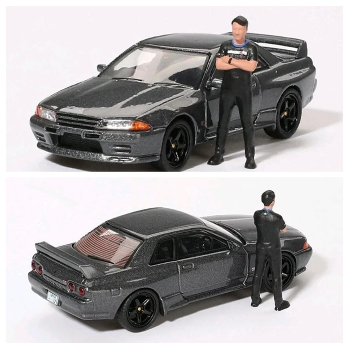 

Mini GT 1:64 GT-R (R32) Gunmetal W/ Matsuda Figure Tsugio Matsuda #869 Diecast Model Car