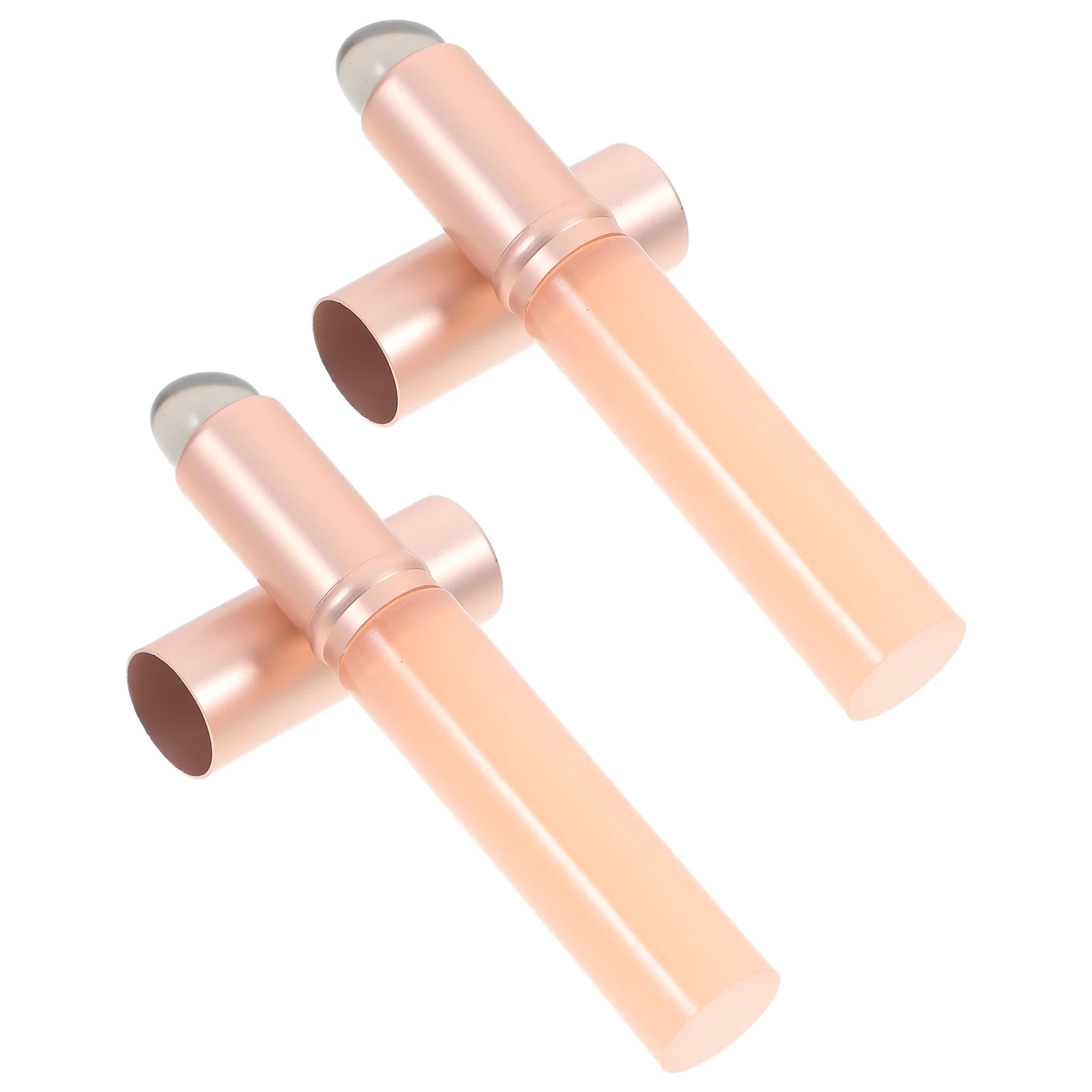 

2pcs Silicone Brush Gloss Applicator Plastic Scrubber Round Head Pink Makeup Lip Scrub Brush Tool for Lipstick