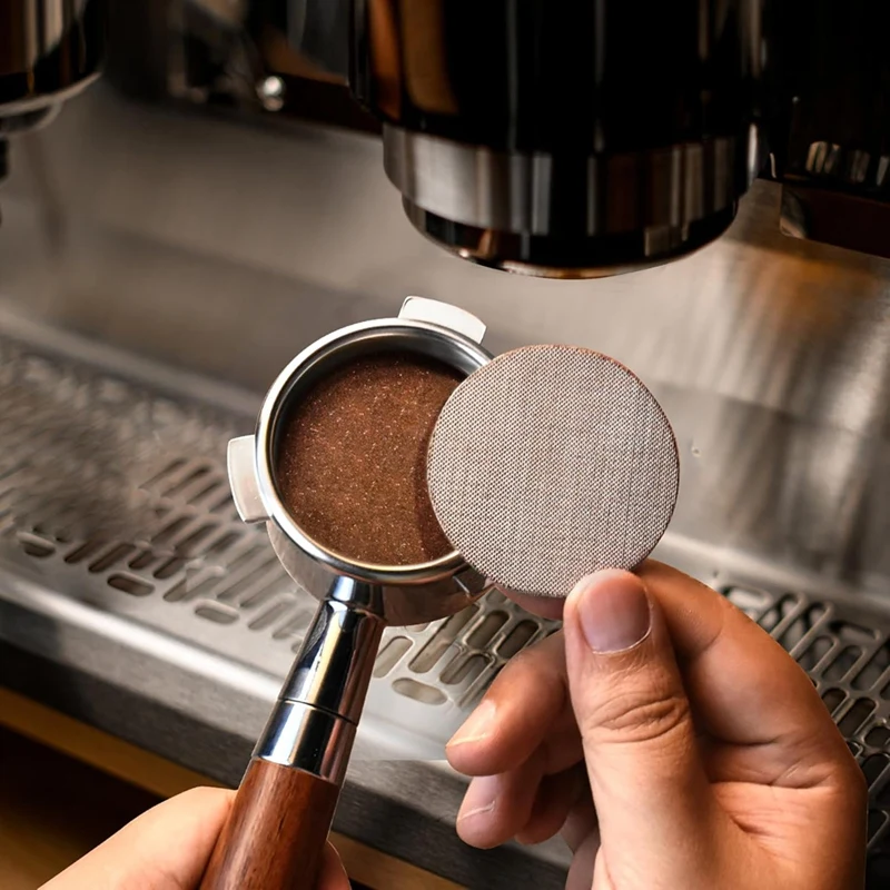 54 Mm Bottomless Portafilter With Puck Screen, For Breville Barista Express Machines,Stainless Steel Portafilter