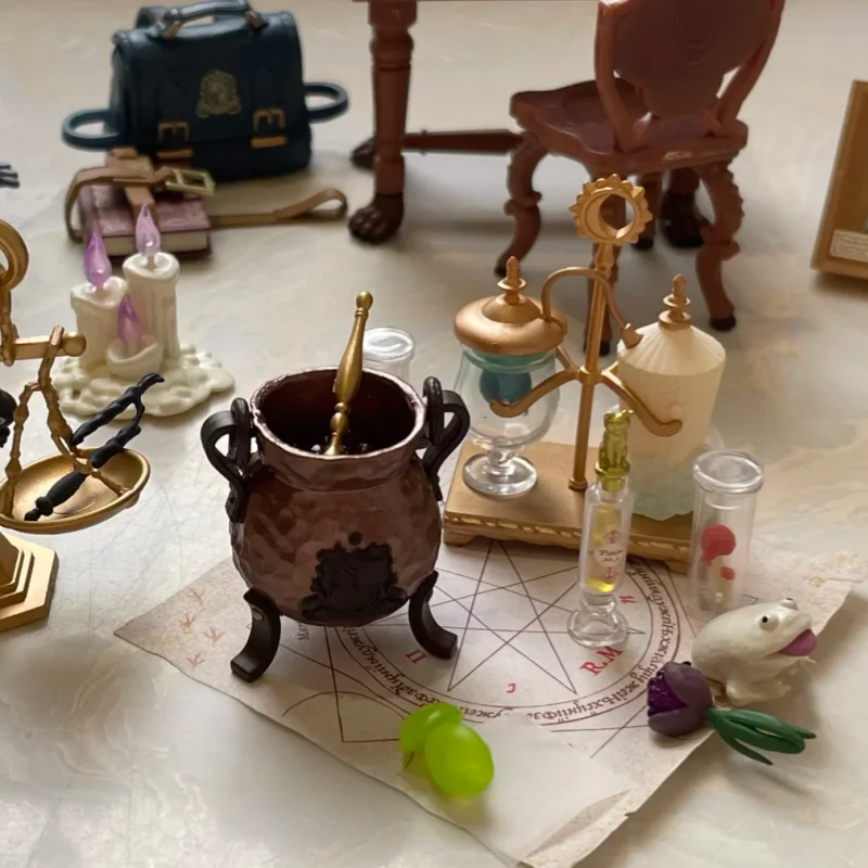 In Stock Re-Ment Genuine A Day At The Magic Academy Miniature Scene Collecte Action Model Blind Box Surprise Birthday Gifts