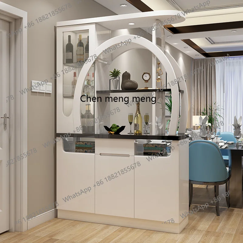 

Entry entrance partition cabinet modern simple living room screen light luxury wine cabinet double-sided integrated cabinet