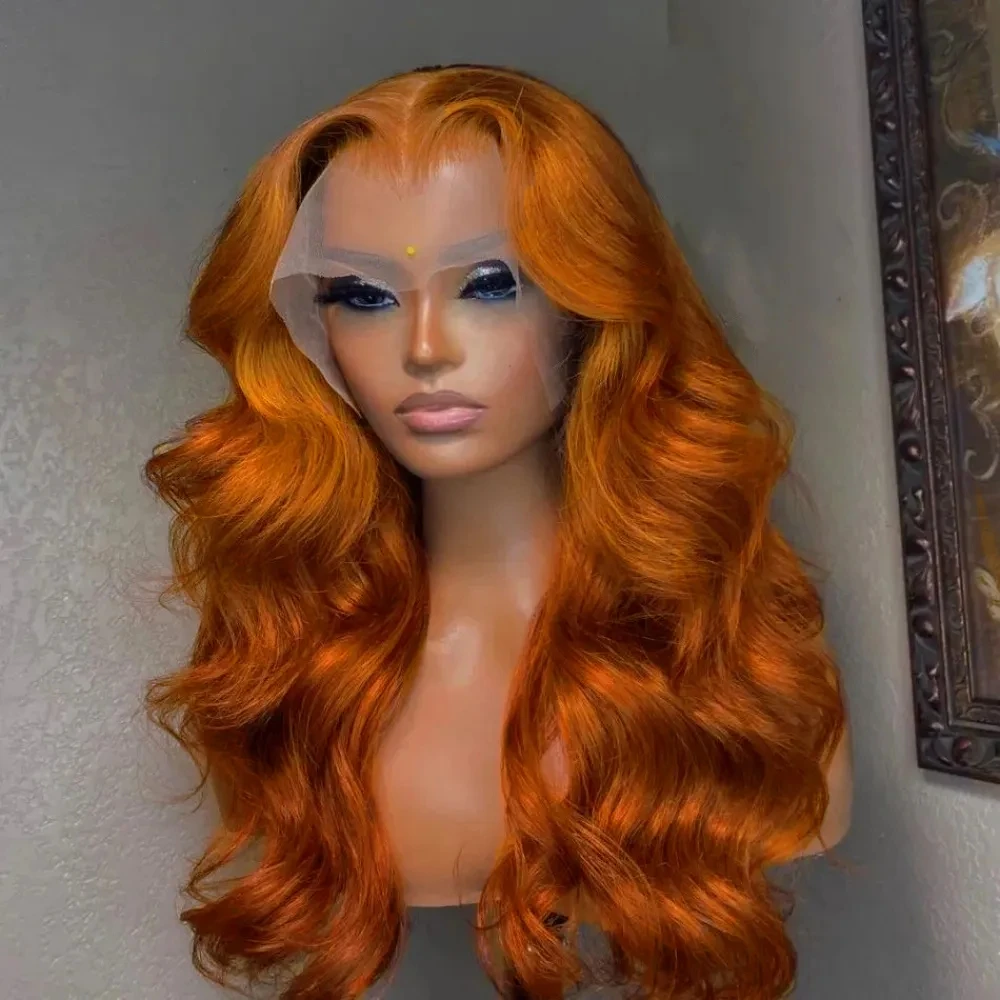 Body Wave 13x4 Orange Ginger Lace Front Wigs Human Hair For Women 13x6 Hd Glueless Lace Frontal Wig 4x4 Closure Human Hair Wig