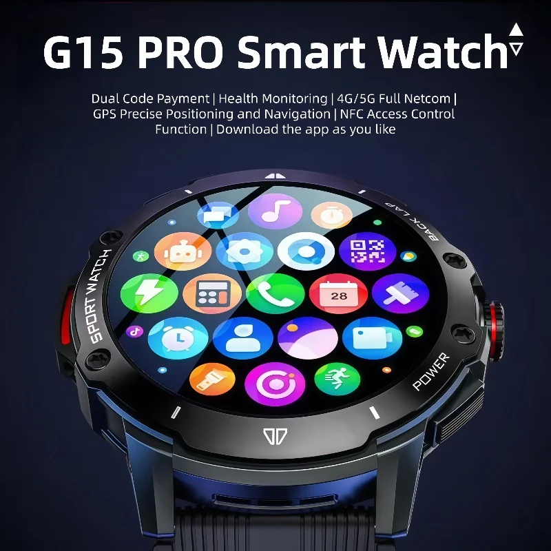

2025 NEW GPS Smart Watch Men G15 PRO Waterproof Smart Watches Compass Altimeter Barometric 1.43'' AMOLED Bracelet