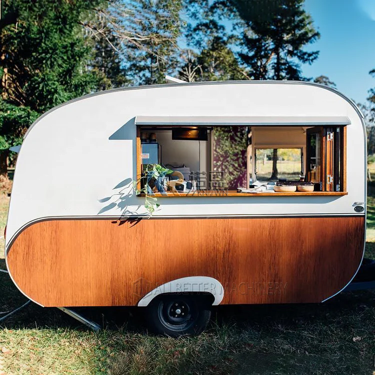 Aangepaste multifunctionele voedselaanhangwagen Koffie Food Truck Pizza Hamburger Camper Winkelwagen