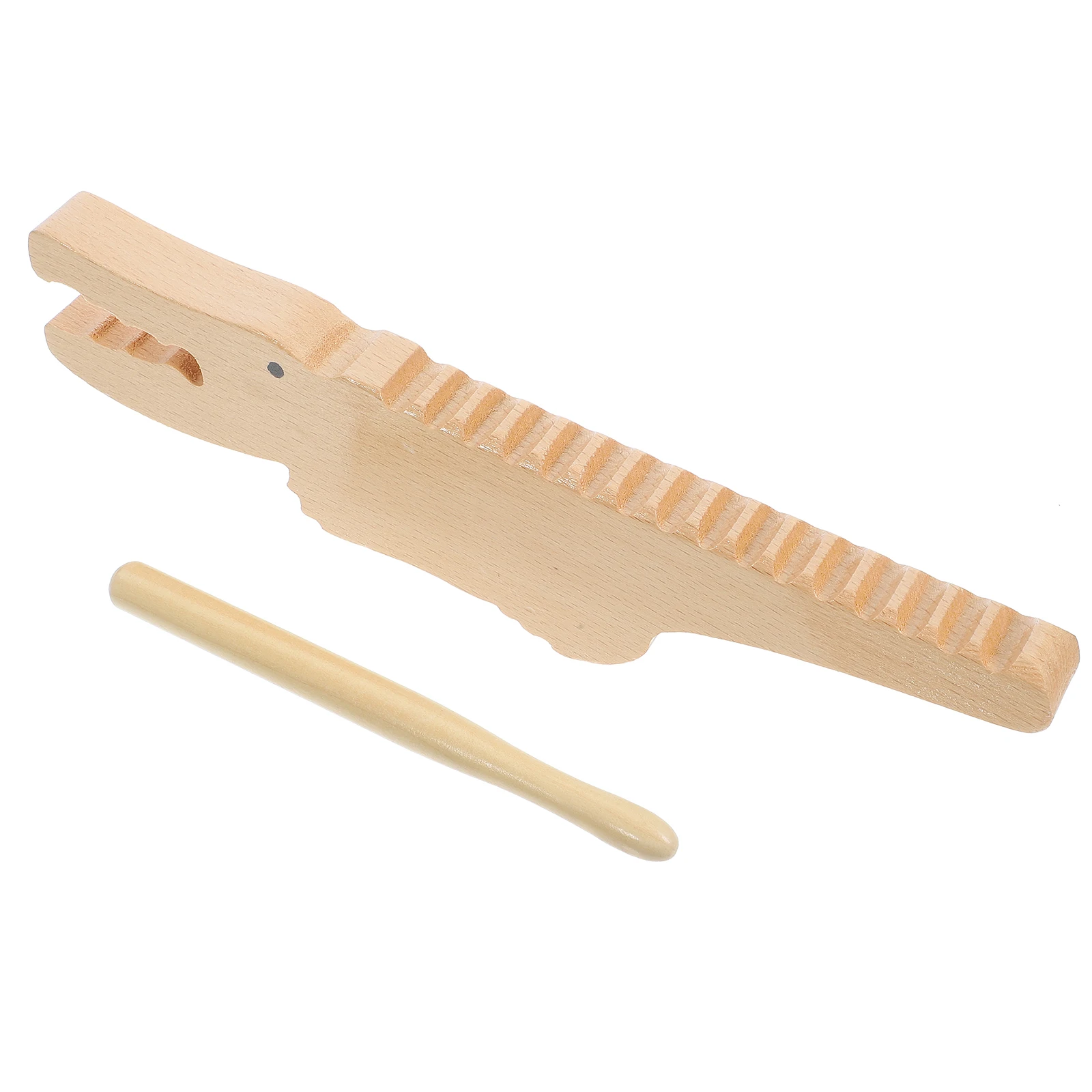 

1 set 1 Set Wooden Alligator Percussion Instrument Musical Plaything Kids Guiro Early Learning Cognitive Tool Funny Sound Wood