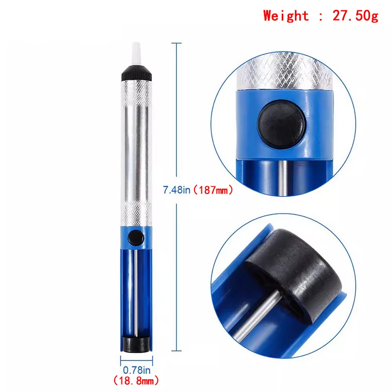 Aluminum Metal Desoldering Pump Suction Tin Gun Soldering Sucker Pen Removal Vacuum Soldering Iron Desolder Hand Welding Tools