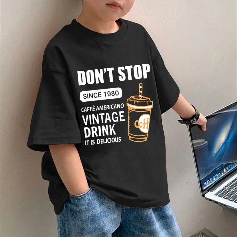 

T-shirt Fin D'été 2025 Garçons Enfants Décontracté Belle Mode Nouveau Pull Polyvalent Lâche Parent-enfant