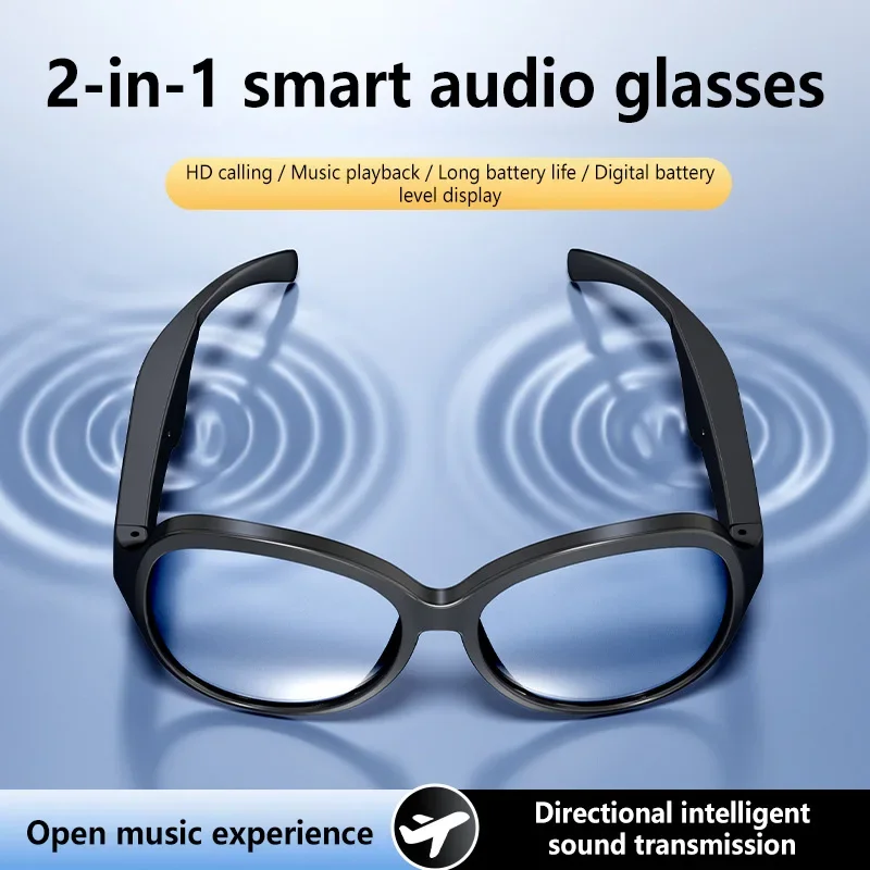 2-in-1 Smart Audio Glasses Wireless Bluetooth Headphones and Eye-Protecting Audio Sunglasses view 2