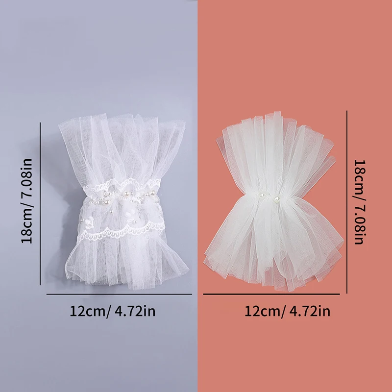 Ozdoby do paznokci do salonu manicure, koronkowe, sztuczne, plisowane manikiurki, rekwizyty do fotografii, sztuczne rękawy, akcesoria do paznokci.